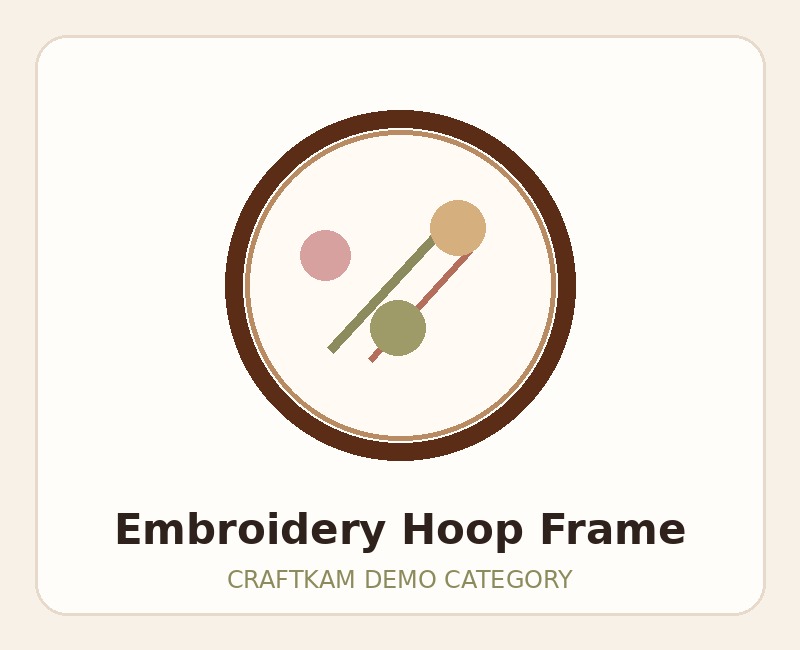 Embroidery hoop frame