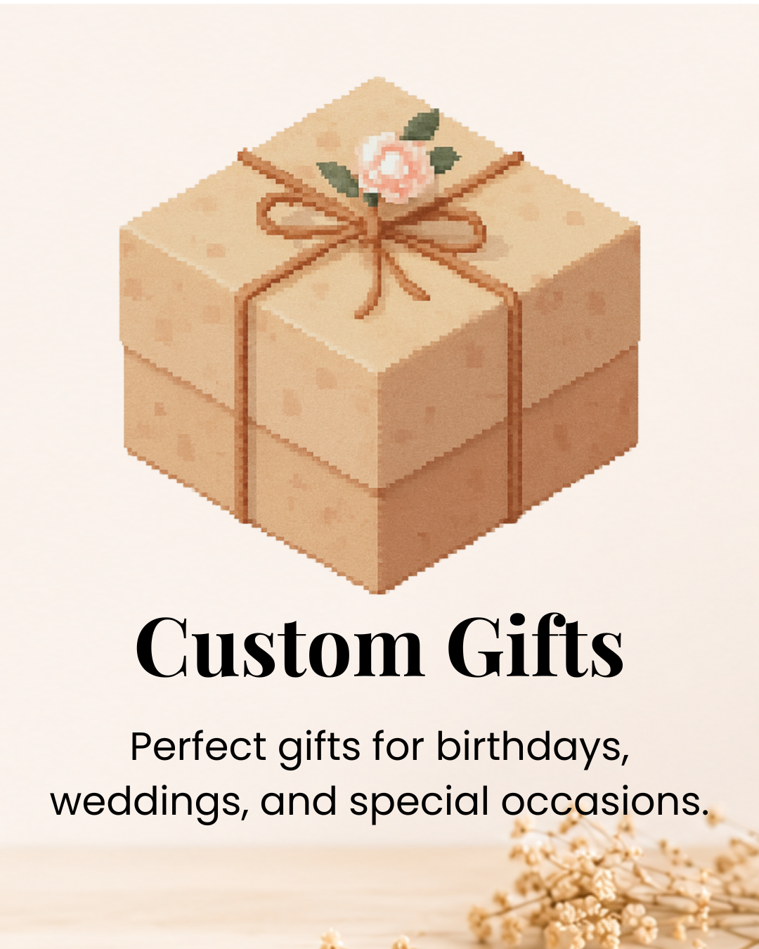 Custom handmade embroidery gifts for birthdays, weddings, anniversaries, and special occasions by craftkam.